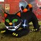 GOOSH 6 FT Halloween Inflatables Black Cat Blow Up Yard Large Cat with Moving Head and Built-in LEDs
